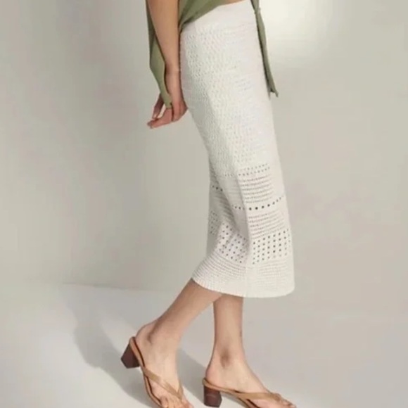 Aritzia Wilfred Heirloom White Knit Aline Skirt - Picture 9 of 9